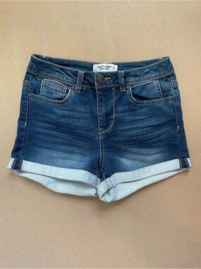 Almost Famous Dark Blue Rolled Hem Denim Shorts